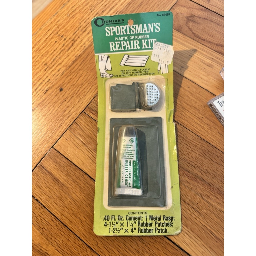 Vintage Coghlans Sportsman's Plastic Rubber Repair Kit Sealed 1977